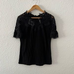 Nic + Zoe black blouse size m